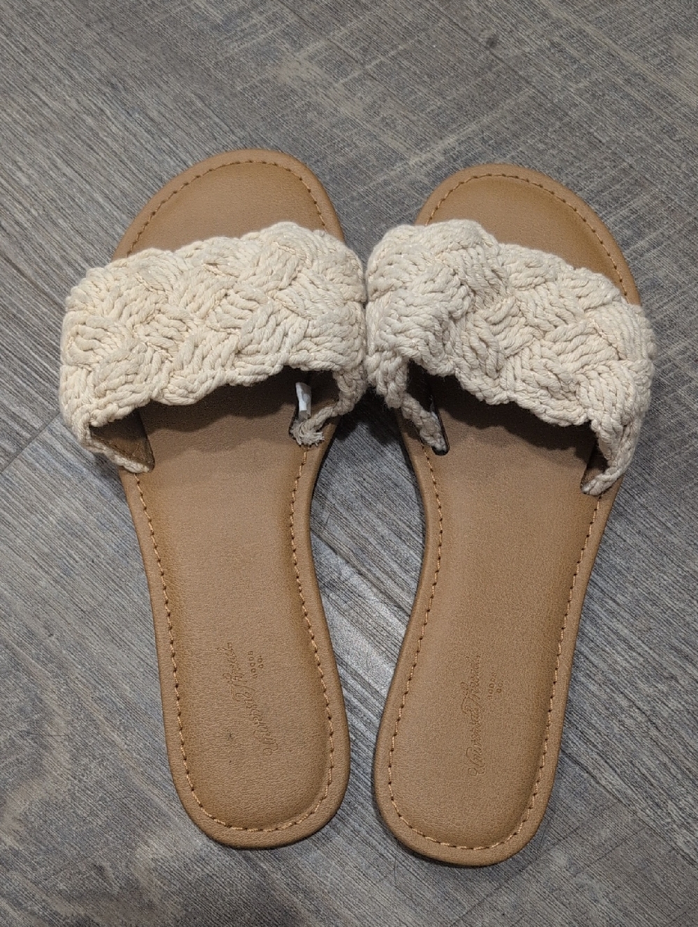Universal Thread Cream Braided Slide Sandals